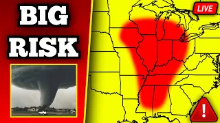 🔴 BREAKING Tornado Warning Coverage - Strong Tornadoes Possible - With Live Storm Chasers