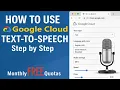 Text to Speech TTS by Google Cloud Step by Step setup