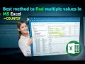 Quick guide to searching multiple values in MS Excel