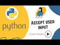 Python Accept user input and debug pycharm Added Subtitles python for beginners