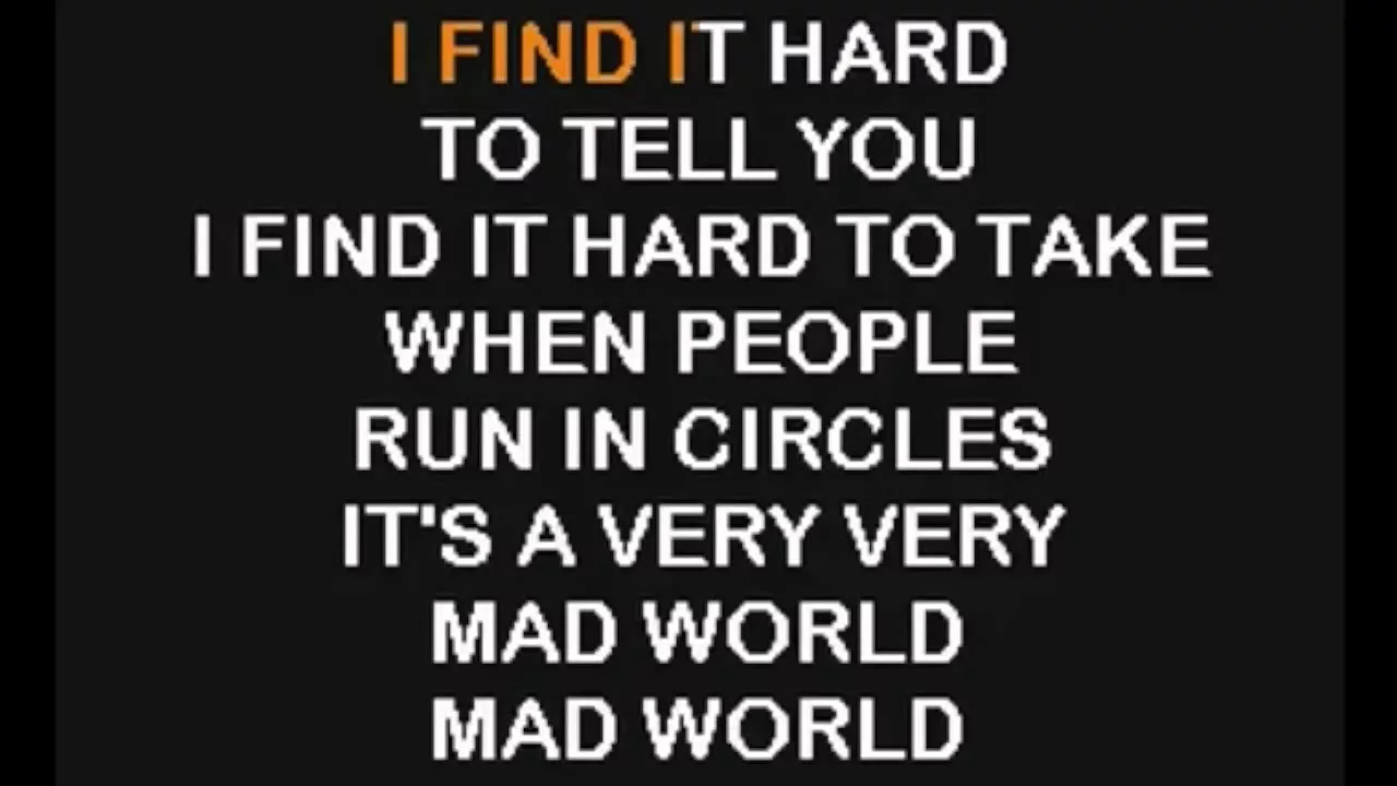 Gary Jules - Mad World (Karaoke)