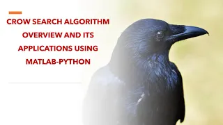 CROW SEARCH ALGORITHM OVERVIEW AND ITS APPLICATIONS USING MATLAB-PYTHON