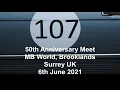 Mercedes R107 50th Anniversary Meet at Mercedes Benz World Brooklands Surrey UK - 6th June 2021
