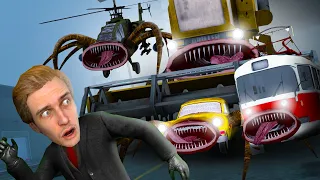 EVERYTHING TURNED INTO VEHICLE MONSTERS in Garry's Mod!