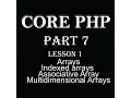 php tutorial core PHP in hindi Part 7 Arrays