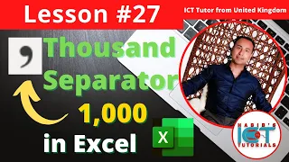 Lesson 27 - What is the thousand separator in Excel How to use the thousand separator in Excel