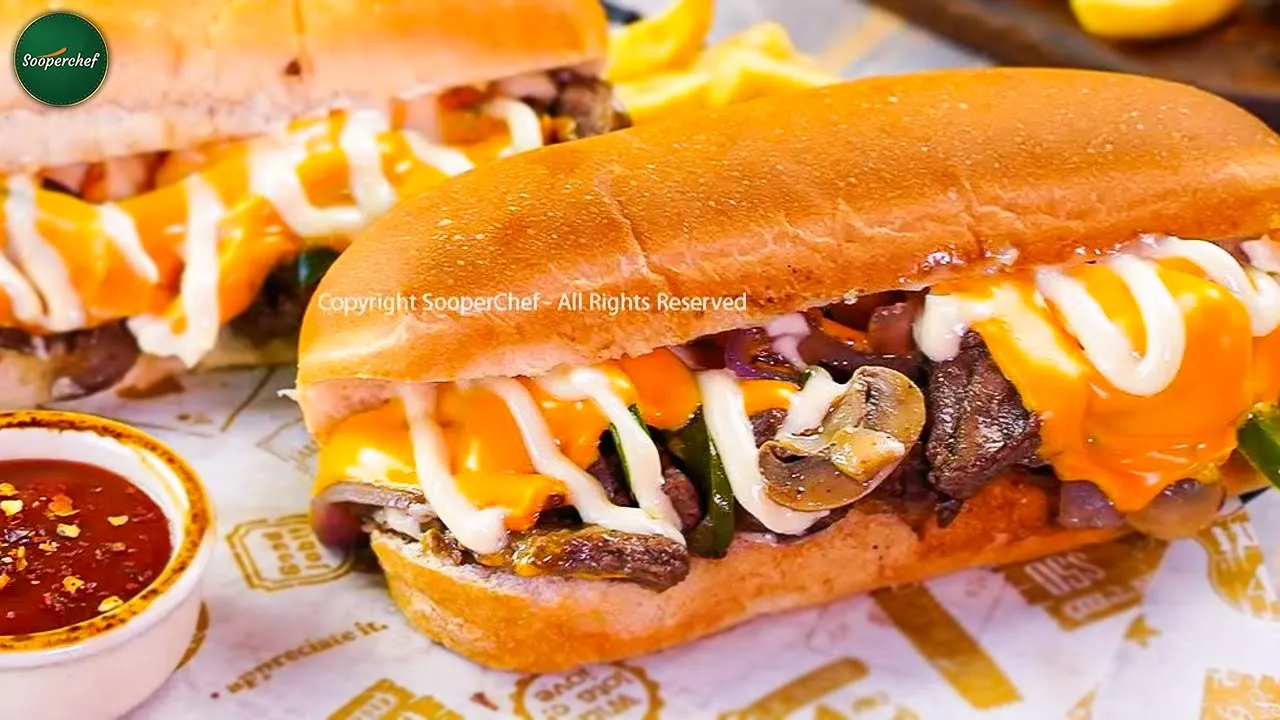 Philly Cheesesteak Sandwich Recipe   Beef Cheese Steak Sandwich