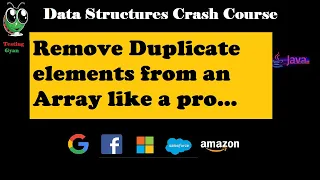 Data Structure Java Program to remove duplicate element from an Array SDET Interview Question
