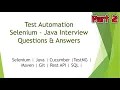 Automation Testing Interview Questions Selenium - Java My Interview Experience Part 2