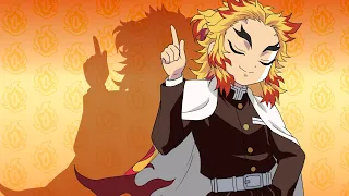 手描き鬼滅の刃 杏寿郎でぷんちきぱやっぱーヾ ﾟ ﾟ ﾉ Demon Slayer Capirinha 