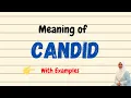 Candid Meaning - Daily Vocabulary Word