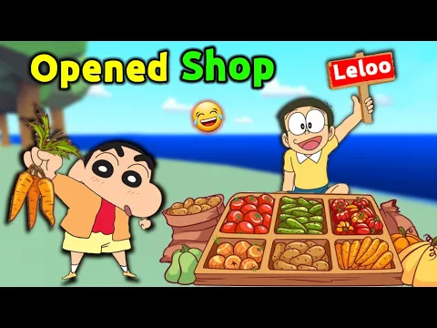 Download MP3 Shinchan And Nobita Opened Shop 😱 || 😂 Funny Game Roblox Retail tycoon