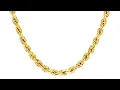 Introducing the semi solid 14 karat gold diamonds cut rope chain by Proclamation Jewelry