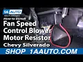 How to Replace Blower Motor Resistor 03-06 GMC Sierra 2500