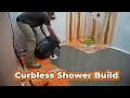 Curbless Corner Tile Shower Timelapse Schluter System