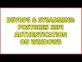 DevOps SysAdmins Postgres SSPI authentication on Windows 2 Solutions