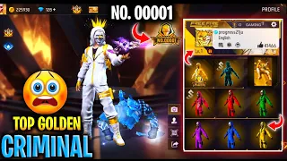 Legendary Top No 1 Golden Criminal Bundle 🤑 | 1 Lvl I'd All Criminal Bundle 😨
