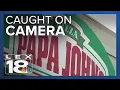 Confrontation caught on camera at Papa John s