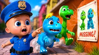 Baby Dinosaurs Are MISSING! 😱🚓 What’s the Color of the Sky? 🌈 | Kids Cartoon Song