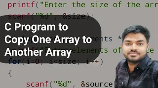 C Program to Copy One Array to Another Array C Programming Tutorial