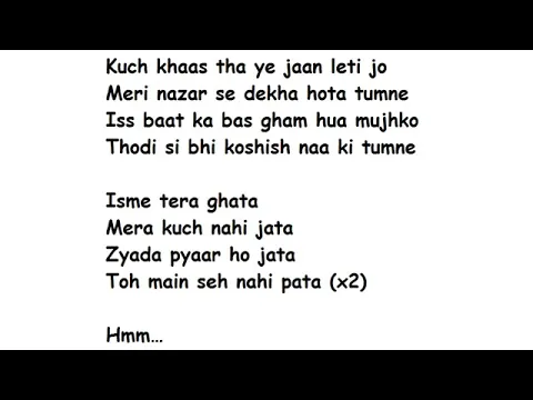 Download MP3 Tera ghata lyrics video