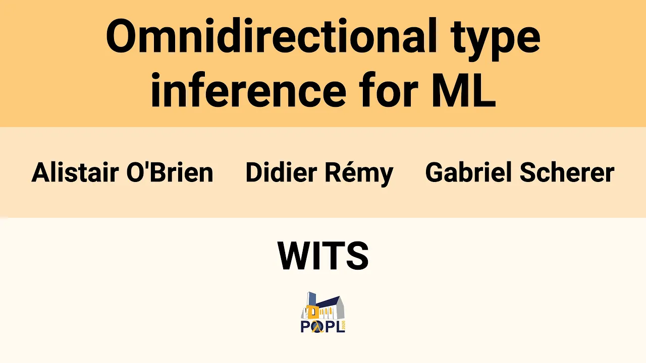 [WITS'26] Omnidirectional type inference for ML