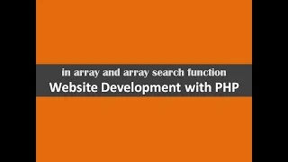 in array and array search function website development with php