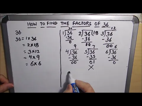 Download MP3 How to Find Factors of 36 / What are the Factors of 36 / Finding Factors of 36