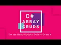 Visual C Array CRUDS Create Read Update Delete and Search