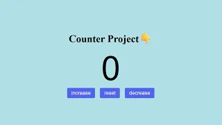 JavaScript Counter Project Tutorial Simple Counter Using HTML CSS JavaScript Beginners