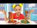 Download Lagu Nastya and Papa are preparing colored noodles