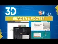 Create Stunning 3D Header Footer with Pure HTML CSS