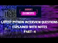 Latest python interview questions Part-4 Cs Concepts