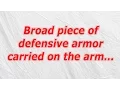 Broad piece of defensive armor carried on the arm CodyCross Crossword Answer