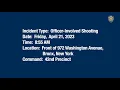 42 Precinct Officer-Involved Shooting April 21 2023