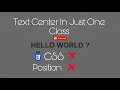 Text Align Center Bootstarp 5 Only One Class No Css No Postion Set Website Element Easily View