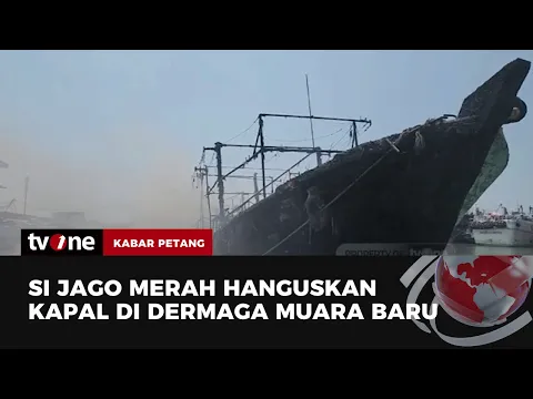 Kebakaran Kapal di Dermaga Muara Baru Kembali Menyala