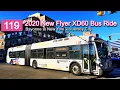 NJ Transit 119 Bus Ride 2020 New Flyer XD60 20826 from Bayonne to New York