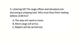MARLINS LISTENING SEAFARER PART 1 DIALOGUE
