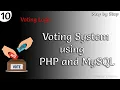 Voting System using PHP and MySQL Logic for Voting Groups Tutorial-10