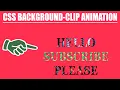 Pure CSS Text Background Image Animation Effects CSS Text Background Clip Animation Easy Siksha