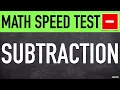 Subtraction Math Speed Test 20 Problems Subtract Numbers Human Calculator Mental Maths Drill
