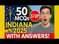 Indiana Driving License Test 2025 50 Practice Questions with Answers BMV Permit Exam Prep