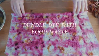 HOW to BUNDLE DYE with NATURAL COLOURS at HOME Personalized a FUROSHIKI PART 1 ASMR