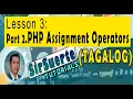 What is PHP Assignment Operator TAGALOG
