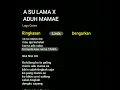 Lirik lagu asu lama x aduh mamae