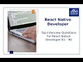 Top 10 React Native Developer Interview Questions and Answers For 2025 Part 39