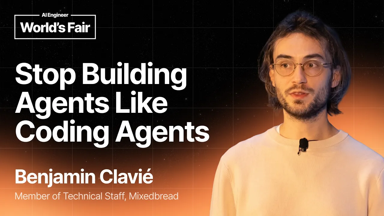If we want them to do Knowledge Work, design them as Knowledge Agents — Benjamin Clavié, Mixedbread: video thumbnail