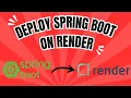 Deploy Your Spring Boot App to the Cloud with Render Step-by-Step Guide