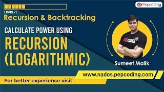 Calculate Power using Recursion Logarithmic Recursion in JAVA